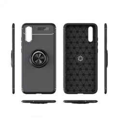 Coque Silicone Huawei P20 Pro Avec Anneau En Metal Noir -All For Phone Magasin coque huawei p20 pro frac2959 6