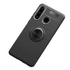 Coque Silicone Huawei P30 Lite Avec Anneau En Metal Noir -All For Phone Magasin coque huawei p30 lite frac3024 10