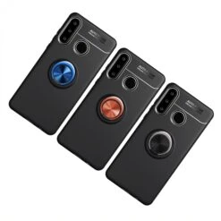 Coque Silicone Huawei P30 Lite Avec Anneau En Metal Noir -All For Phone Magasin coque huawei p30 lite frac3024 13