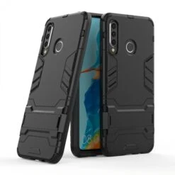 Coque Antichoc Huawei P30 Lite Avec Support Noir -All For Phone Magasin coque huawei p30 lite frac3077 1