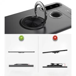 Coque Silicone Huawei P30 Lite Et Nova 4E Avec Anneau Et Support En Metal Noir 17 Coque Silicone Huawei P30 Lite Et Nova 4E Avec Anneau Et Support En Metal Noir -All For Phone Magasin coque huawei p30 lite frac3094 6