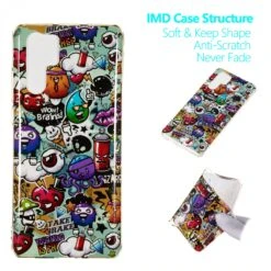 Coque Silicone Huawei P30 Pro Fantaisie Phosphorescente Graffiti Multicouleur