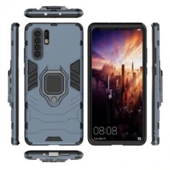 Coque Antichoc Huawei P30 Pro Cool Guard Avec Anneau Bleu Foncé -All For Phone Magasin coque huawei p30 pro frac3005 2