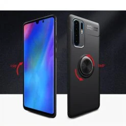 Coque Silicone Antichoc Huawei P30 Pro Avec Anneau Noir