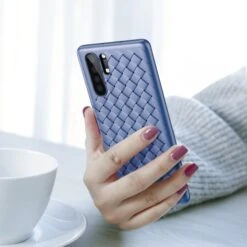 Coque Silicone Huawei P30 Pro Style Tressé BASEUS Bleu -All For Phone Magasin coque huawei p30 pro frac3082 8
