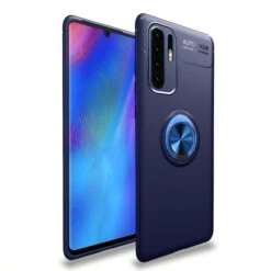 Coque Silicone De Protection Huawei P30 Pro Avec Anneau LENUO Bleu