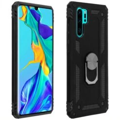 Coque Antichoc P30 Pro XSSIVE Avec Anneau Metallique Noir