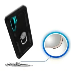 Coque Antichoc P30 Pro XSSIVE Avec Anneau Metallique Noir -All For Phone Magasin coque huawei p30 pro frac3191 9