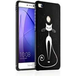 Coque Huawei P8 Lite 2017 Et Honor 8 Lite Antichoc Chat Elegant Noir
