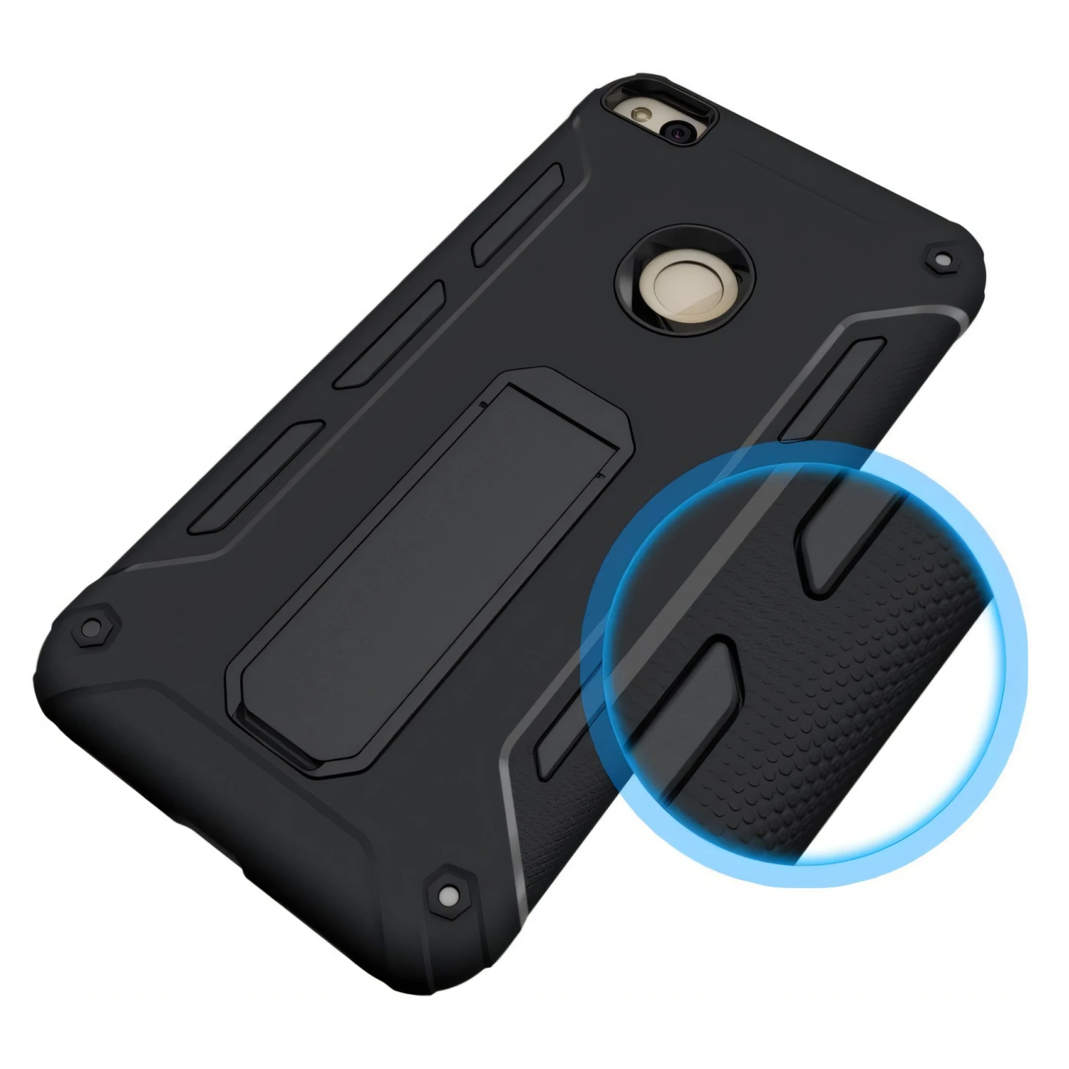 Coque Huawei P8 Lite 2017 Et Honor 8 Lite Antichoc Et Resistant Avec Support Noir 13 Coque Huawei P8 Lite 2017 Et Honor 8 Lite Antichoc Et Resistant Avec Support Noir – Image 11