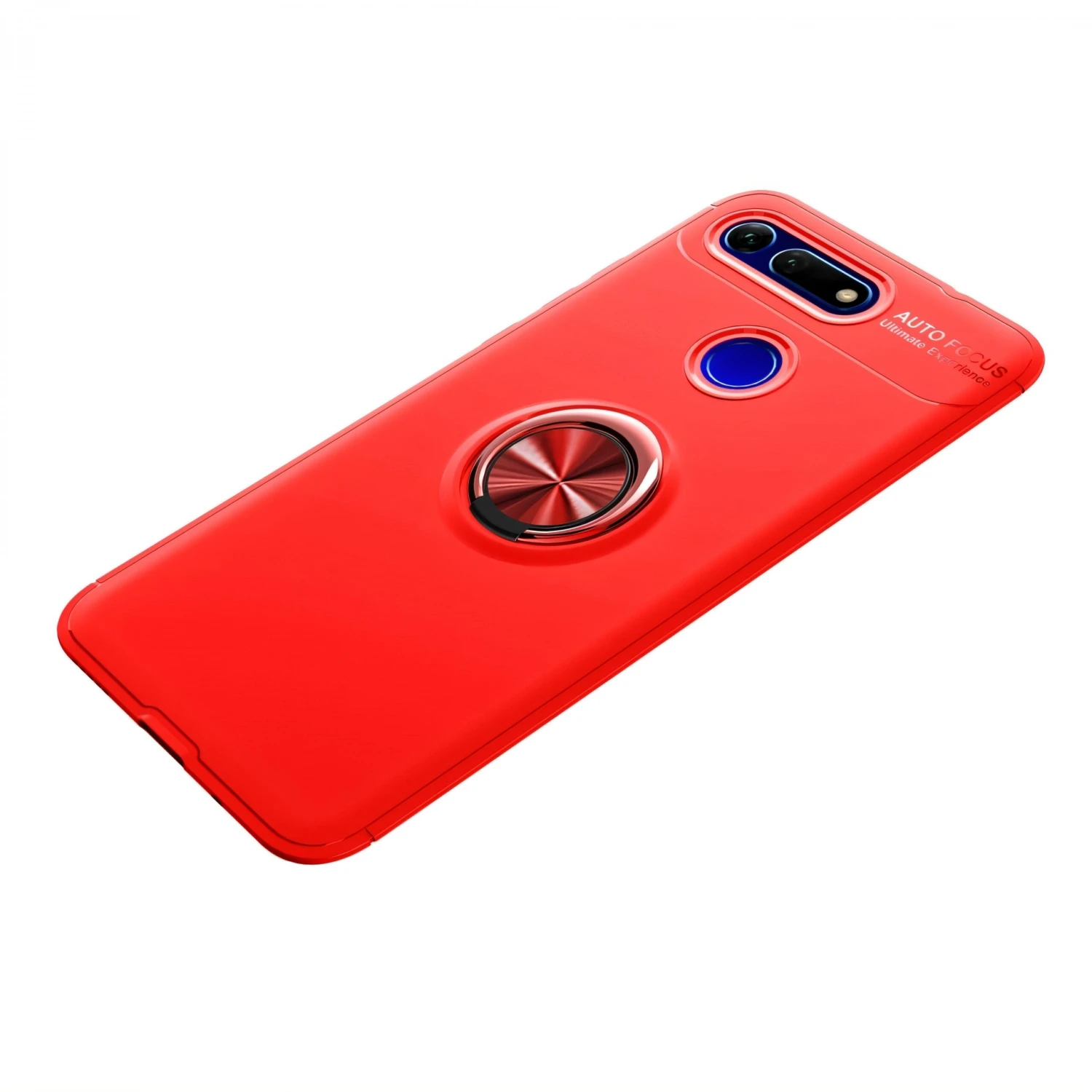 Coque Silicone Huawei Honor View 20 Et Huawei V20 Avec Anneau En Metal Rouge 4 Coque Silicone Huawei Honor View 20 Et Huawei V20 Avec Anneau En Metal Rouge – Image 2