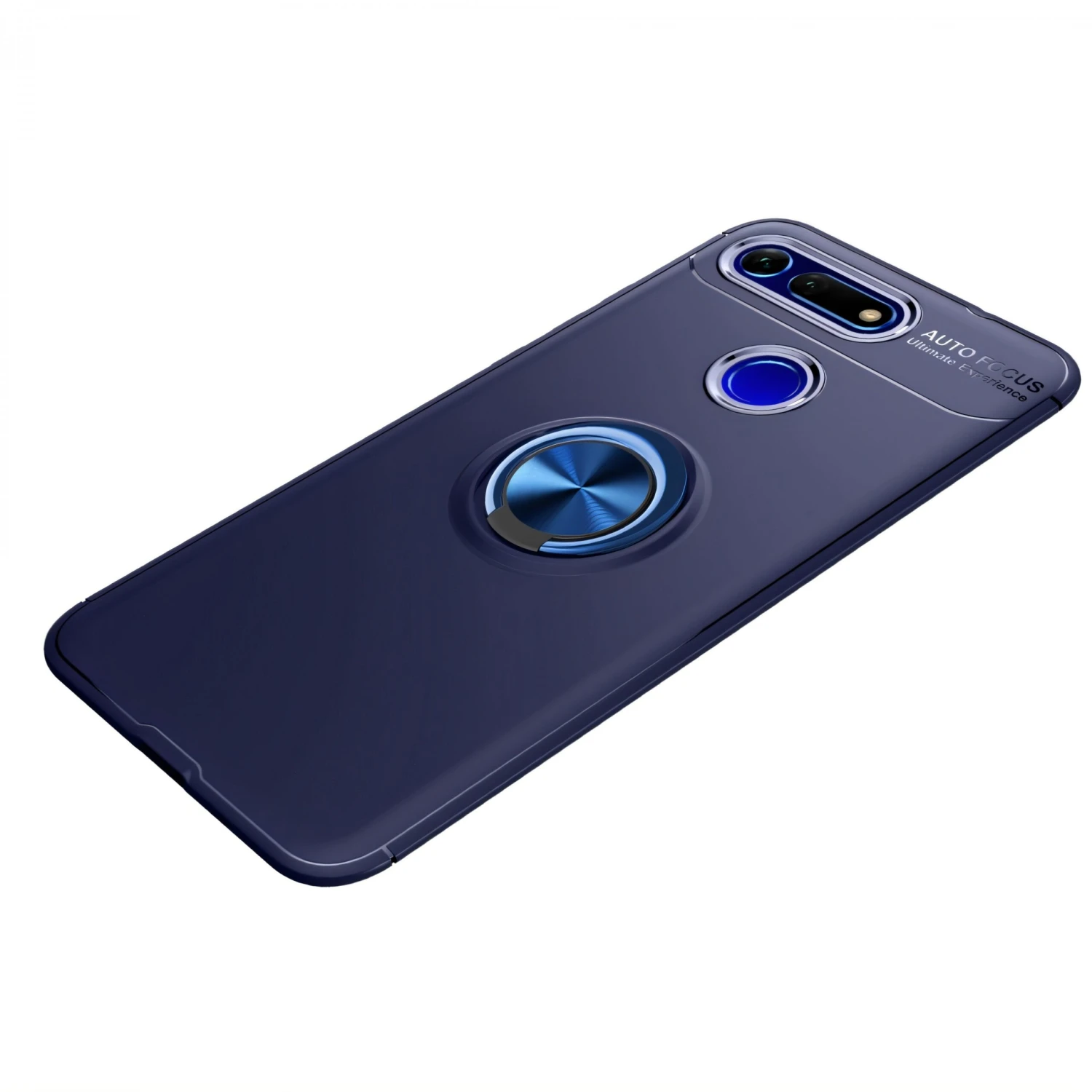 Coque Silicone Huawei Honor View 20 Et Huawei V20 Avec Anneau En Metal Bleu 4 Coque Silicone Huawei Honor View 20 Et Huawei V20 Avec Anneau En Metal Bleu – Image 2