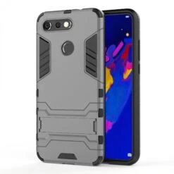 Coque Antichoc Huawei View 20 Et Huawei V20 Avec Support Gris -All For Phone Magasin coque huawei v20 frac3062 2