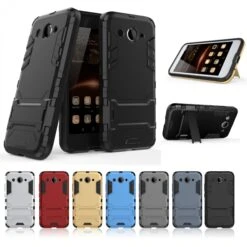 Coque Antichoc Huawei Y3 2017 Avec Support - Resistant Noir -All For Phone Magasin coque huawei y3 2017 frac2949 3