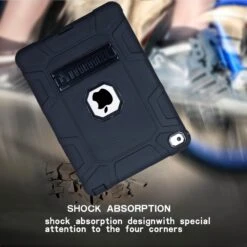 Coque Antichoc Renforcé 2 En 1 IPad Air 2 Avec Petit Support Noir -All For Phone Magasin coque ipad air 2 frac2692 7