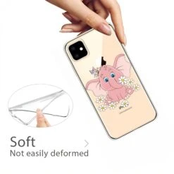 Coque Silicone IPhone 11 Fantaisie Elephant Rose -All For Phone Magasin coque iphone 11 frac3345 2