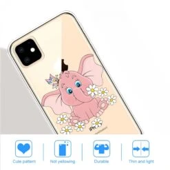 Coque Silicone IPhone 11 Fantaisie Elephant Rose -All For Phone Magasin coque iphone 11 frac3345 3