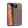Coque IPhone 11 Pro Max Style Fibre De Carbone - Marron