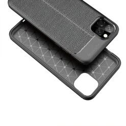 Coque Silicone IPhone 11 Pro Max Aspect Cuir - Noir -All For Phone Magasin coque iphone 11 pro max frac3340 2