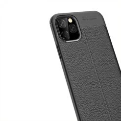 Coque Silicone IPhone 11 Pro Max Aspect Cuir - Noir -All For Phone Magasin coque iphone 11 pro max frac3340 3
