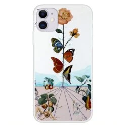 Coque Silicone IPhone 12 Pro Et IPhone 12 Butterfly Blanc