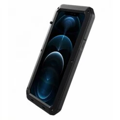 Coque Antichoc Metal IPhone 12 Et 12 Pro Avec Film En Verre Noir -All For Phone Magasin coque iphone 12 frac4100 11