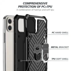 Coque Antichoc Hybride IPhone 12 Mini Avec Anneau - Noir -All For Phone Magasin coque iphone 12 mini frac3475 4