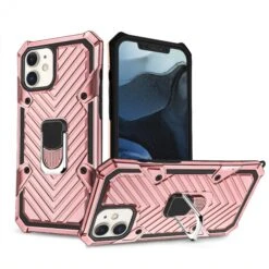 Coque Antichoc Hybride IPhone 12 Mini Avec Anneau - Rose