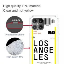 Coque Silicone IPhone 12 Mini Billet D'embarquement Pour Los Angeles -All For Phone Magasin coque iphone 12 mini frac3503 2