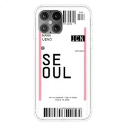 Coque Silicone IPhone 12 Mini Billet D'embarquement Pour Seoul