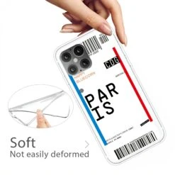 Coque Silicone IPhone 12 Mini Billet D'embarquement Pour Paris -All For Phone Magasin coque iphone 12 mini frac3510 3