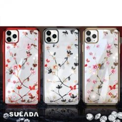 Coque De Protection IPhone 12 Mini Luxe Blooms Serie Rhinestones - Noir -All For Phone Magasin coque iphone 12 mini frac3518 1