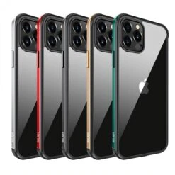 Coque Silicone IPhone 12 Mini Avec Contour Métallique SULADA - Noir -All For Phone Magasin coque iphone 12 mini frac3520 1