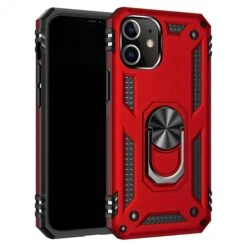 Coque Antichoc IPhone 12 Mini Hybride Armor Avec Anneau - Rouge