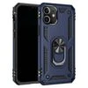 Coque Antichoc IPhone 12 Mini Hybride Armor Avec Anneau - Bleu Foncé