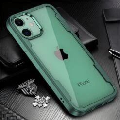 Coque Antichoc IPhone 12 Mini Avec Partie Transparente - Vert -All For Phone Magasin coque iphone 12 mini frac3563 3