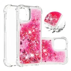 Coque Antichoc IPhone 12 Mini - Paillettes Rose