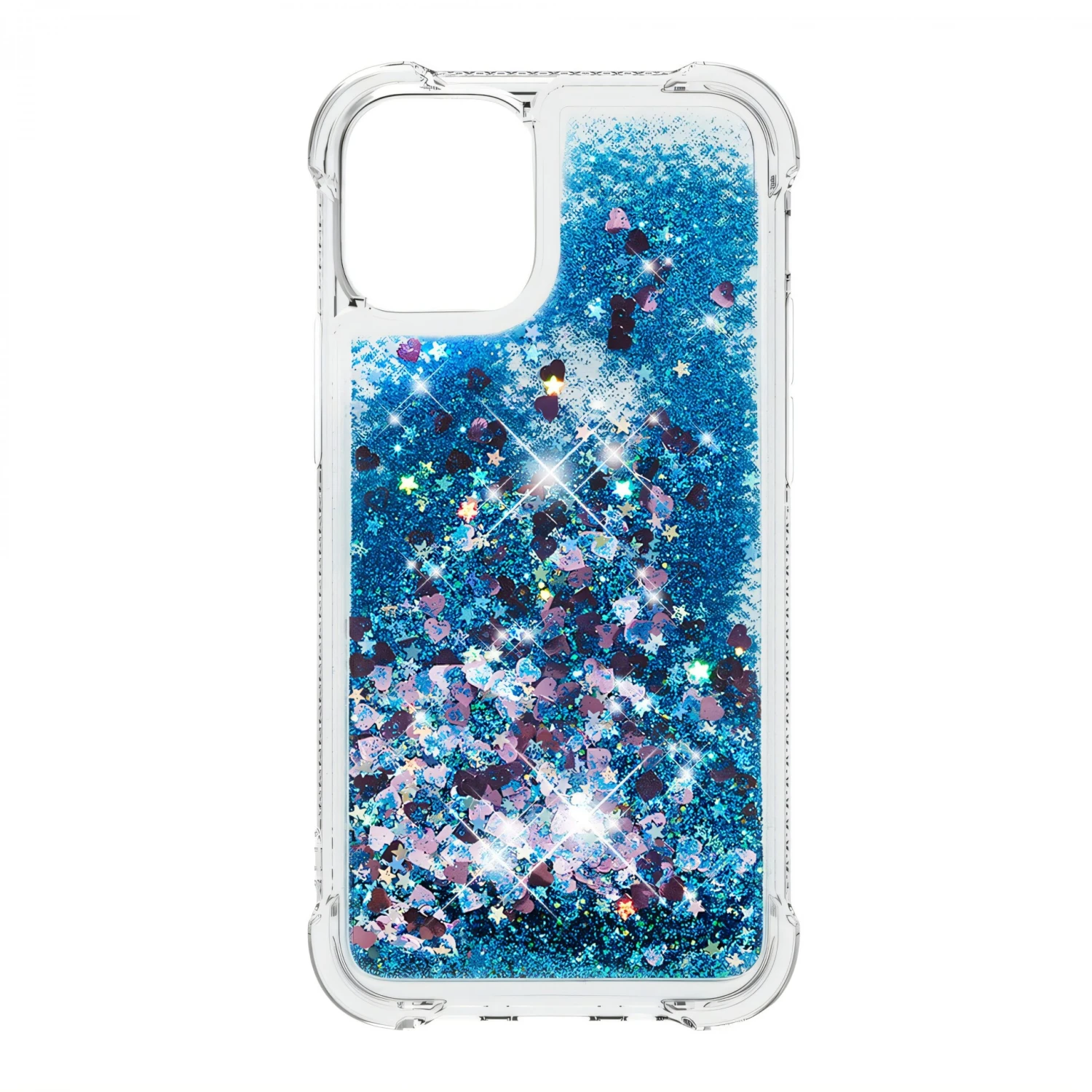 Coque Antichoc IPhone 12 Mini - Paillettes Bleu Foncé 4 Coque Antichoc IPhone 12 Mini - Paillettes Bleu Foncé – Image 2