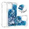 Coque Antichoc IPhone 12 Mini - Paillettes Bleu Foncé