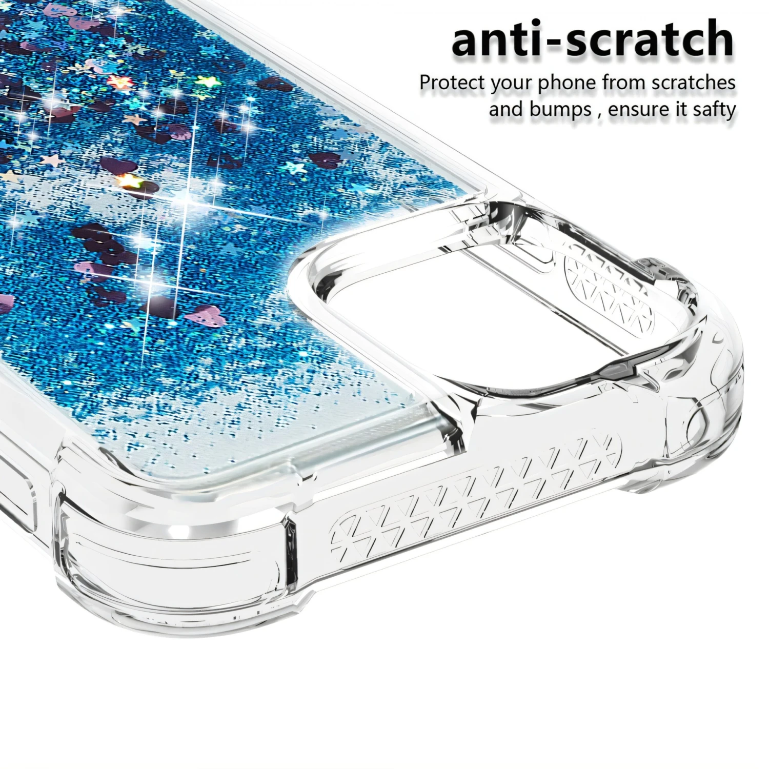 Coque Antichoc IPhone 12 Mini - Paillettes Bleu Foncé 6 Coque Antichoc IPhone 12 Mini - Paillettes Bleu Foncé – Image 4