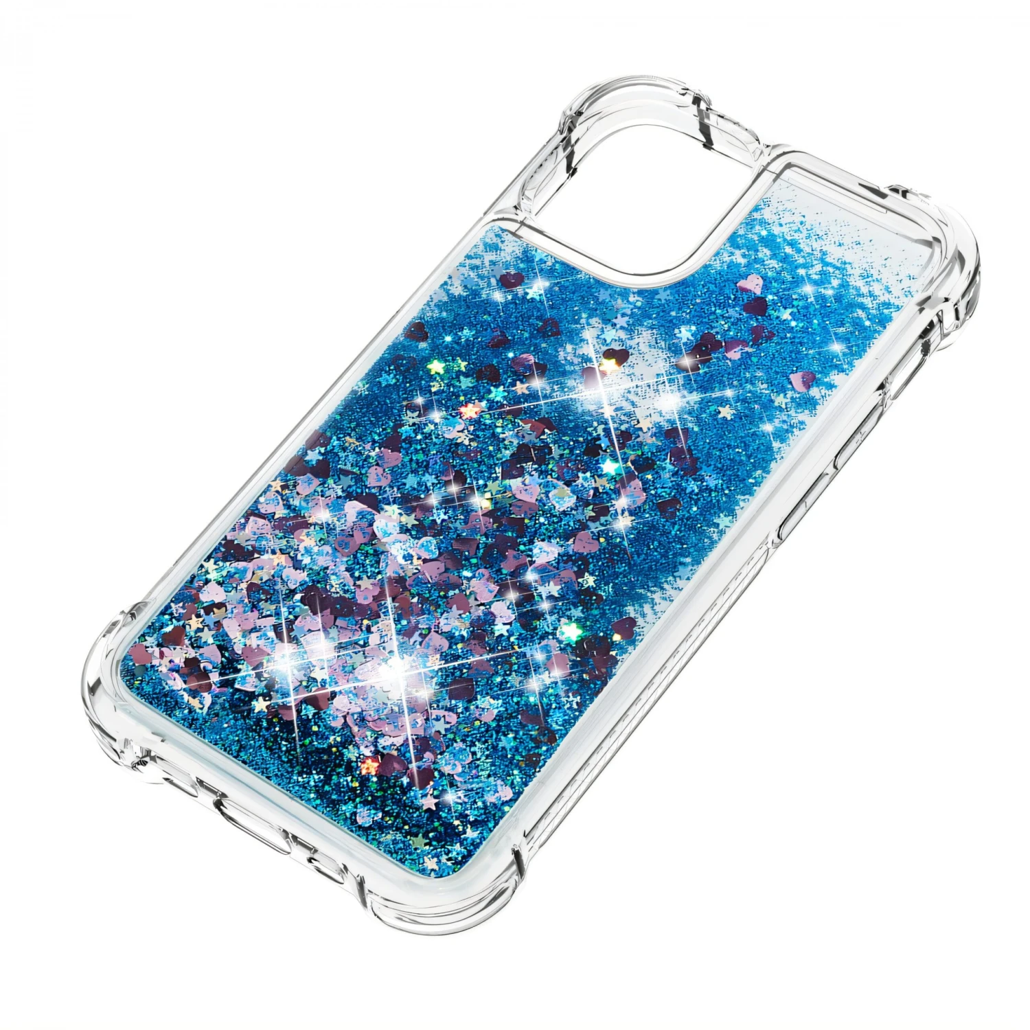 Coque Antichoc IPhone 12 Mini - Paillettes Bleu Foncé 8 Coque Antichoc IPhone 12 Mini - Paillettes Bleu Foncé – Image 6