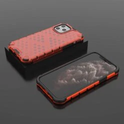 Coque Antichoc IPhone 12 Et 12 Pro Honeycomb - Rouge -All For Phone Magasin coque iphone 12 pro frac3414 2