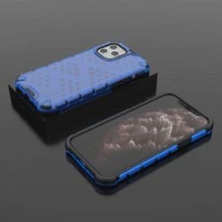 Coque Antichoc IPhone 12 Et 12 Pro Honeycomb - Bleu -All For Phone Magasin coque iphone 12 pro frac3415 2