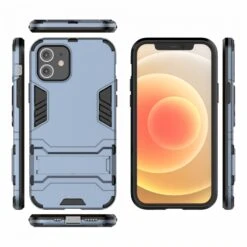 Coque Antichoc IPhone 12 Et 12 Pro Hybride Avec Support - Bleu -All For Phone Magasin coque iphone 12 pro frac3453 3