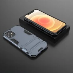 Coque Antichoc IPhone 12 Et 12 Pro Hybride Avec Support - Bleu -All For Phone Magasin coque iphone 12 pro frac3453 4