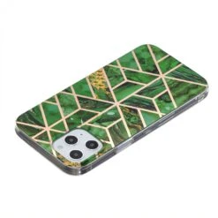 Coque Silicone IPhone 12 Pro Max Fantaisie Géometrique - Vert -All For Phone Magasin coque iphone 12 pro max frac3459 2