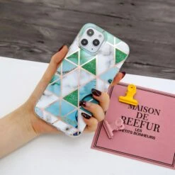 Coque Silicone IPhone 12 Pro Max Fantaisie Style Marbre - Vert -All For Phone Magasin coque iphone 12 pro max frac3460 3