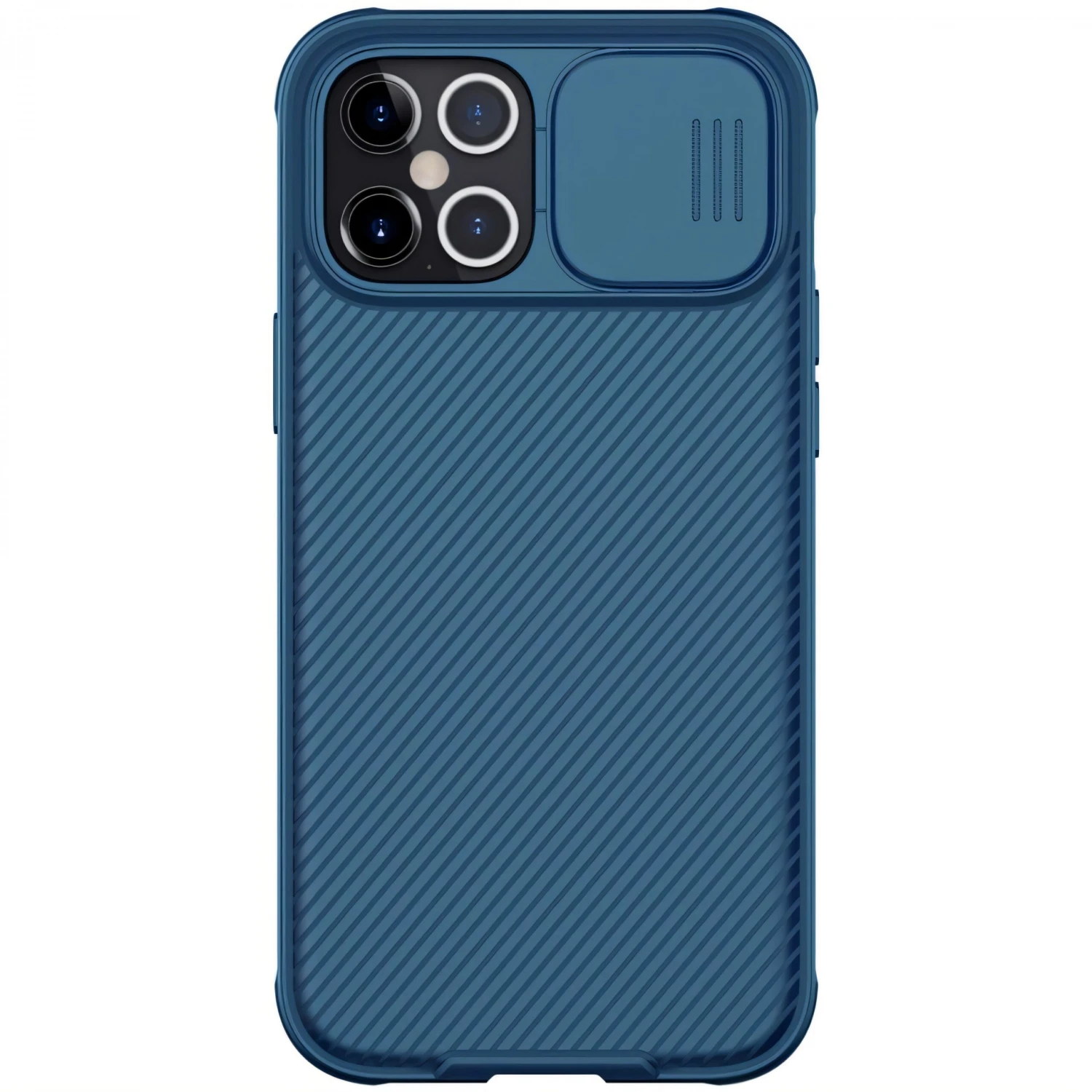 Coque Antichoc IPhone 12 Pro Max Avec Protection Camera Coulissant NILLKIN - Bleu 3 Coque Antichoc IPhone 12 Pro Max Avec Protection Camera Coulissant NILLKIN - Bleu
