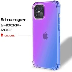 Coque Antichoc IPhone 12 Pro Max Silicone Transparent - Dégradé Couleurs Noir -All For Phone Magasin coque iphone 12 pro max frac4098 1