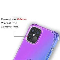 Coque Antichoc IPhone 12 Pro Max Silicone Transparent - Dégradé Couleurs Noir -All For Phone Magasin coque iphone 12 pro max frac4098 4